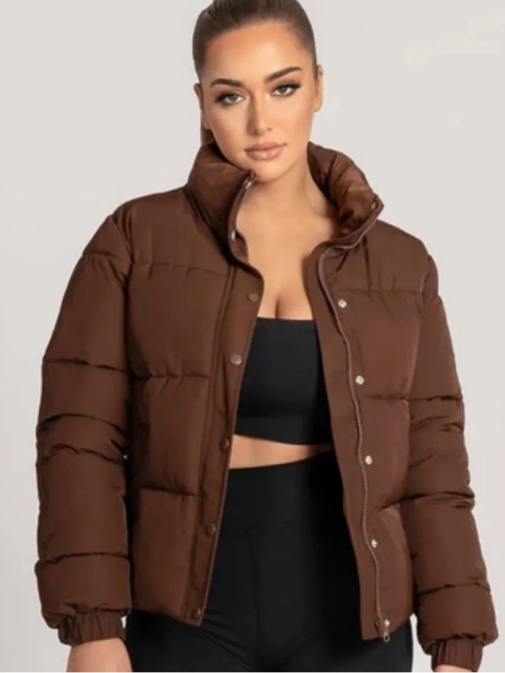 Meshki Chocolate Puffer Jacket